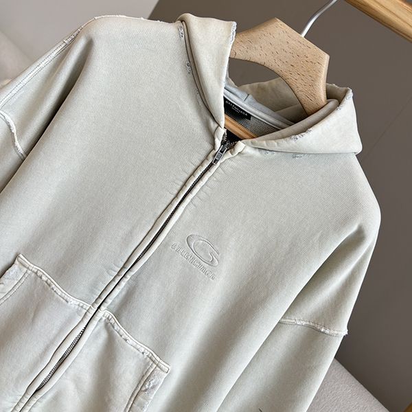【24AW】バレンシアガ Y2K ロゴ コットン フーディ ジップ 偽物 bay09806